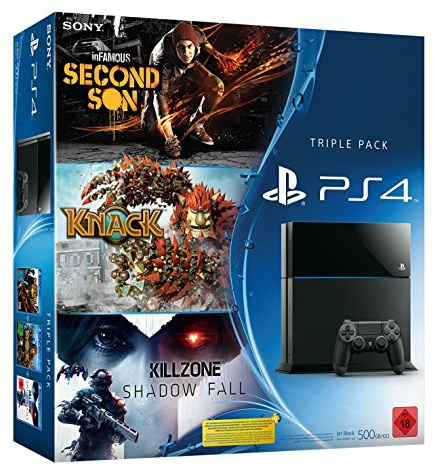 PlayStation 4 - Konsole inkl. Killzone: Shadow Fall, Knack und inFamous Second Son