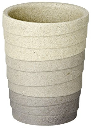 Wenko Vaso para Cepillos de Dientes, Poliresina, Gris, 8x8x10 cm