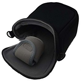vhbw Kameratasche kompatibel mit JVC GZ-MS130BEU, GZ-MS150, GZ-MS210, GZ-MS210AEK, GZ-MS210AEU Kamera - schwarz, inkl. Schultergurt