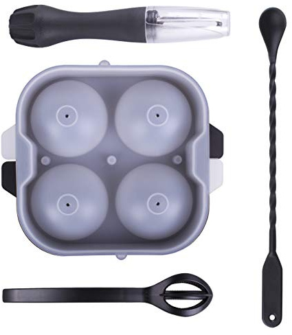 KOALA 6339NN01 - Kit para coctelería, Polietileno, Negro, 40.50x30.00x8.30 cm
