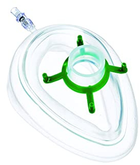 Gima - Einzelpatienten-Gesichtsmaske mit aufblasbarem Luftpolster, Größe n. 4, Erwachsene, Latexfrei, 1 Stück