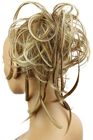 CAISHA Parrucchino Jumbo Elastico Per Capelli Acconciature Da Sposa Chignon Ondulato Miscela Bionda Marrone Chiaro G21D