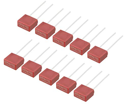 sourcing map 10Stk DIP Halterunged Miniatur Quadrat Mikro Sicherung T6,3A 6,3A 250V rot DE de