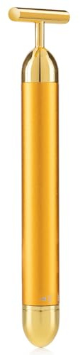 Godyluck Frauen 24 K Golden Massage Bar Mode Anti-Falten Gesicht Massage Elektrisches Massagegerät verbessert die Festigkeit der Haut und die Vitalität der Haut