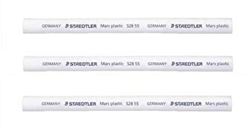 Staedtler Mars Radiergummi-Nachfüllpack, Kunststoff, Weiß, 3 Stück