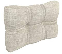 POKAR Coussin Matelassé pour Palettes Euro - 1x Dossier 60cm x 40cm x 12cm, en Mousse formée à Froid, très Confortable, Canapé de Jardin, Intérieur et Extérieur, sans Palette, Beige