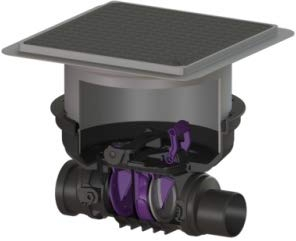 KESSEL Rückstaudoppelverschluss Staufix DN90, schwarz, Bodenplatte,Rattenschutz 730090.10SR