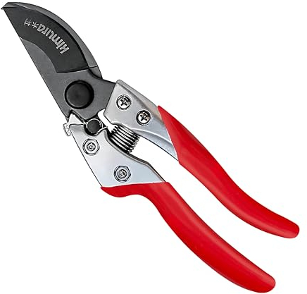 Forbici professionali da giardino Kimura 8, lama in acciaio giapponese SK5 affilata come un rasoio, manici rivestiti in PVC antiscivolo, forma leggera ed ergonomica, forbici da potatura bypass