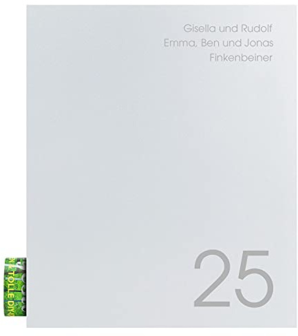 Briefkasten mit Zeitungsfach weiß matt MOCAVI Box 111Nb, Postkasten mit Hausnummer und Name, Wand-Briefkasten mit Straßennamen, rostfrei, deutsche Qualität, groß