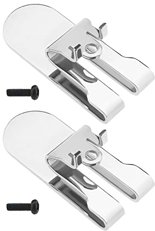 eMagTech 2 clips de gancho de cinturón compatibles con DeWalt herramientas eléctricas de 18 V DCF620B DCF620D2 DCF620D2-AR DCF620D2-B2 DCF620D2-B3 DCF620D2-BR DCF620M2 DCF622B DCF622M2 Tipo 1