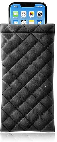 scosao Thermo Handyhülle, Warme Smartphone-Tasche verhindert das Herunterfallen des Akkus durch kaltes Wetter, Handy Tasche Schutz vor Sonnenhitze, Handytasche für universelle Mobiltelefone,Black