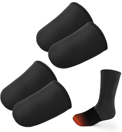 2 Pairs Toe Warmers, Neoprene Thermal Toe Covers Caps Boots Sleeves, Toe Cuffs Socks Topper Liner for Warming Feet, Hunting, Cycling, Running, Hiking for Women Men
