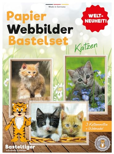 Bastelset Katzen Webbilder, Kinder, Puzzle, personalisiert, individuell, Geschenk
