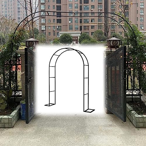 Arche de Jardin,Treillis de Arceau de Mariage,Jardin Archway Résistant aux intempéries for Plantes grimpantes,Robuste et Facile à Installer,avec Socle,Noir/Blanc/Vert,350x220x40CM