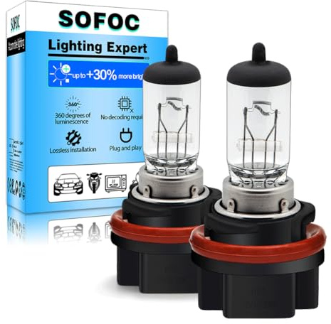 SOFOC HS5 Bombilla Halógena para Faro P23T 12V 35/30W 4000K Blanco Cálido Doble Filamento Luz Alta/Baja para Motocicleta Coche Plug & Play 2Pcs