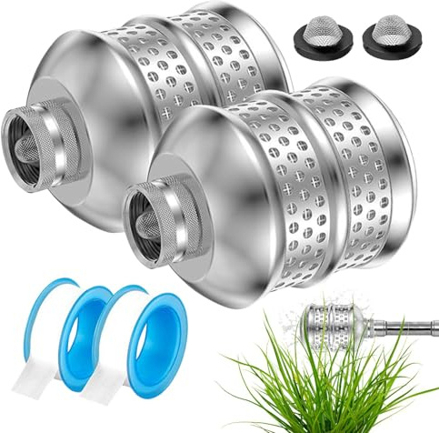 Tuxxjzm Burbujeador de manguera de jardín | Aspersor de aluminio con extremo de manguera | Cabezal de filtro suave, remojo de riego de jardín a prueba de óxido, difusor de agua para patio, jardín