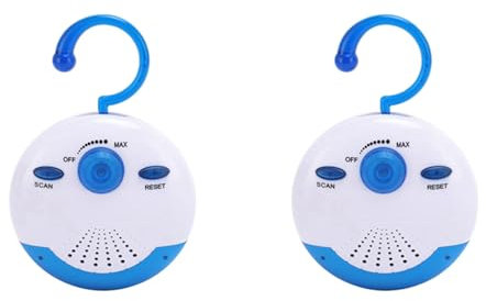 Eoslcusmvl 2X Radio de Ducha Impermeable, Mini Radio FM Portátil con Altavoz Incorporado para Baño, Cocina, Navegación, Senderismo, Altavoz de Ducha