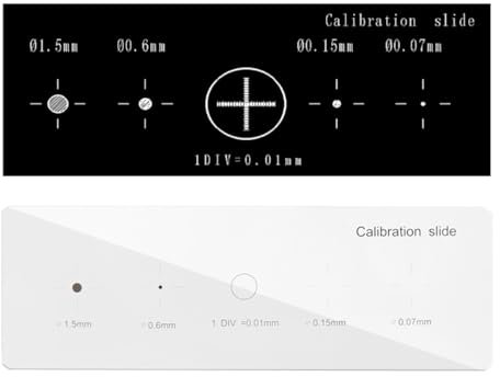 Zubehör für Labormikroskope DIV=0,01 mm Messmikrometer 0,01 mm Mikroskop-Lineal Mikroskop-Kalibrierungslineal(2)