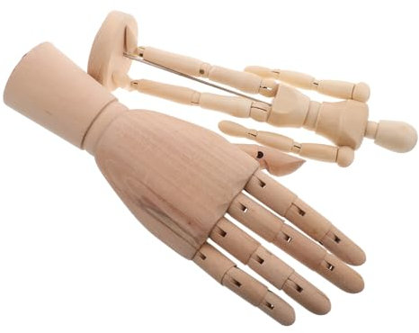 Homoyoyo 2stücke Teilige Holz Schaufensterpuppenfiguren Modell Für Künstlerfigur Zum Zeichnen Skizzieren Malen Flexibel Verstellbar Für Kunst Und Handwerksprojekte