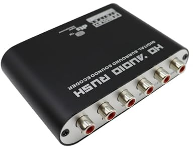 TIEOAXFT 5.1 CH Decoder SPDIF Koaxial zu RCA DTS AC3 Optischer Digitalverstärker Analoger Konvertierungsverstärker HD Rush