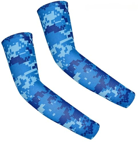 YKAFADE 3 paia di scaldamuscoli per bambini 3-15 anni, protezione solare UV, copertura a compressione per braccio, maniche unisex, per ragazzi, ragazze, pallavolo, pallacanestro, sport, calcio
