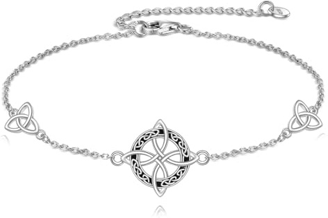JERWLI Witches Knot Bracelet 925 Sterling Silver nudo de bruja plata Witchy Bracelets Gifts for Women