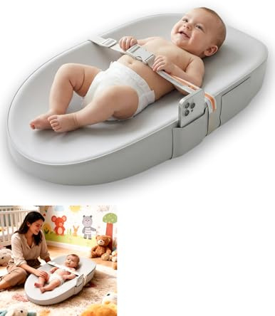 Cambiador de pañales de piel vegana, impermeable y lavable, con cinturón de seguridad y diseño antideslizante para el cambio de pañales sobre la marcha