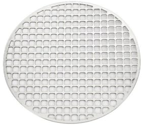 Homeponnew Tapis de cuisson rond en acier inoxydable pour four à barbecue, 18-30 cm, 2 mm d'épaisseur, grille de cuisson et de refroidissement multifonction pour four et cuisinière 26 cm