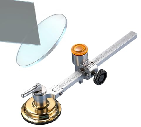 CGACCSD Tagliavetro Circolare - Per Uso Intensivo Preciso E Regolabile - Attrezzatura Per Taglio Vetro Circolare | Per Installazione Di Specchi E Finestre Cornici Per Quadri Progetti Artistici E