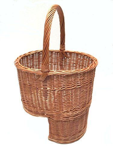 S Treppenkorb, Stufenkorb aus gesottener Weide und Holz