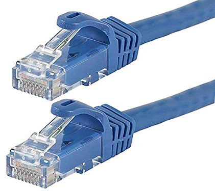 Monoprice Flexboot Cat6 ethernet patchkabel – nätverksanslutning – 30,48 m (12 fot) – blå, RJ45, strängad, 550 Mhz, UTP, ren bar koppartråd, 24 AWG