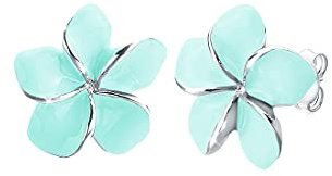 Elli Damen Ohrringe mit Frangipani Blüte Blume Floral in 925 Sterling Silber