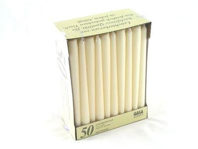 Gala Leuchterkerzen Farbe Kerzen helles Elfenbein Advent 50 Stück