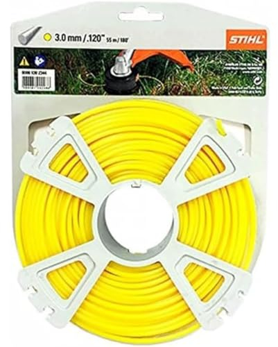 STIHL 0000 930 2644 Mähfaden Trimmerfaden Quadratisch 3mm x 55 Meter in der Farbe Gelb