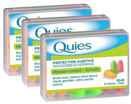 Quies - Protection Auditive en Mousse - Lot de 3 x 6 Paires by QuiesÂ