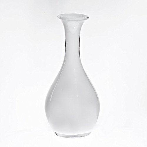 Vase Kugelvase Blumenvase Vip Transparent H 32 cm Handgeformte und Mundgeblasene Glasvase Tischvase