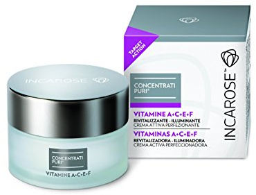 INCAROSE Pure Solutions Vitamins A+C+E+F Crème visage revitalisante et éclaircissante