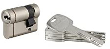 Mezzo Cilindro europeo Transit 1 30X10 mm Nichelato 4 chiavi reversibili - THIRARD