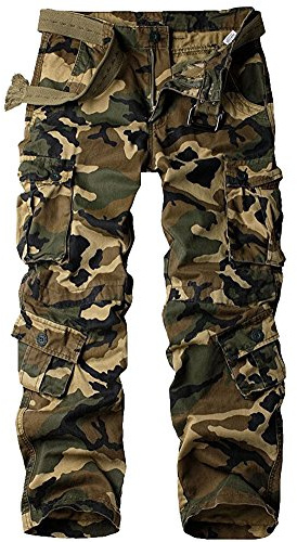 Jessie Kidden Women's Tactical Pants, Camouflage Army Military Cargo Work Pants with 8 Pockets, Adjustable Hem, Ripstop Fabric, for Hiking, Fishing, Outdoor Activities | Casual Cotton Loose Fit Adjustable Hem Ripstop Elastic Waist Durable Wear Resistant Comfortable Breathable 8 Pockets Baggy