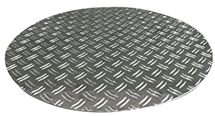 Grill und Gulliabdeckung rund Typ S1 aus Alu Riffelblech 3,5/5 // 5/6,5 (5/6,5 Riffel Ø500mm)