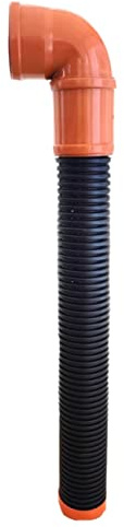 Sickerschacht 110mm für Entwässerungsrinnen Hofablauf KG Rohr Drainage Regenwasser Bodenablauf (Bogen DN110)