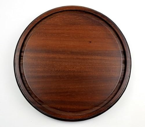 EMH Dark Brown Wooden Base 34.5 cm for Glass Dome Diameter 30cm