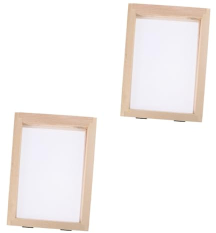 STOBOK 2st Doppelter Papier Rahmen Bildschirm Hölzern Sieb Handbuch