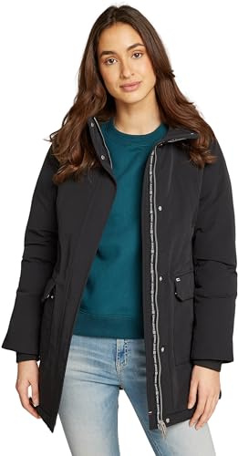 Tommy Jeans Donna Parka con Cappuccio, Nero (Black), XL