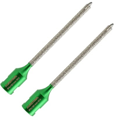 KURSTOL Diamant Mörtel Hakenbohrer – 2 Stück Diamant Fugenfräser 8 mm x 121 mm Hartmetallkopf mit M14 Gewinde für Mauerwerk, Mörtelentfernung, Mauerwerk, Stein, Beton-Winkelschleifer-Bit