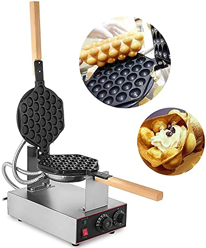 Macchina Elettrica Per Torta All'Uovo Macchina Per Pancake A Doppia Pentola 30 Fori Piastra Per Torta Per Uova Manico In Legno Piastra Per Pancake Piastra Antiaderente A 3 Strati Per Torta All'Uovo (