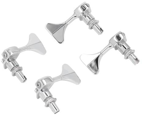 2R 2L Bassgitarren-Stimmgerät, Zinklegierung, 20:1 Übersetzungsverhältnis, Offenes Mechaniken-Set, für E-Jazzgitarren-Bass, Präzisionsinstrumente, Jedes Mal Genaues Stimmen,