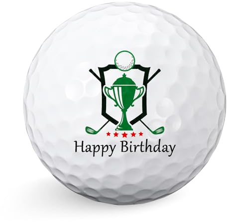 Sinmoe Regalo de Pelota de Golf de Feliz Cumpleaños Divertido Regalo de Golf Novedoso Regalo de Golf para Hombres Papá Día del Padre del Golfista