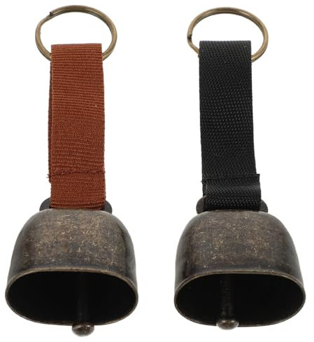 Milisten 2stücke Retro Haustierglocken Mit Clip Laute Kuhglocken Für Hunde Und Katzen Anti-diebstahl Glocken Für Outdoor-abenteuer Für Camping Und Wandern