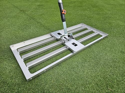 Edelstahl Rasenrakel L in 80cm Breite und kurz-Aufnahme passend für Gardena.